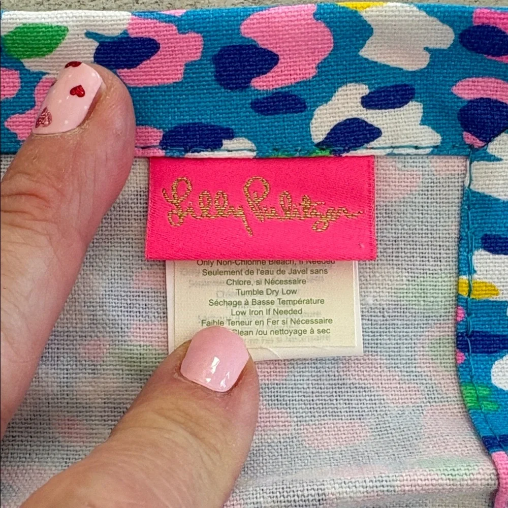 Lilly Pulitzer 4 Hotty Dotty Fabric Napkins With Rings